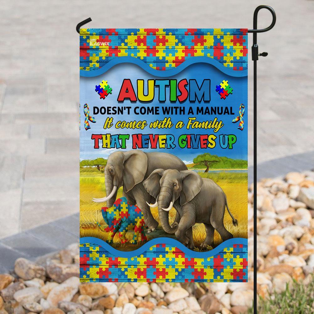 Elephant Family Autism Awareness Flag