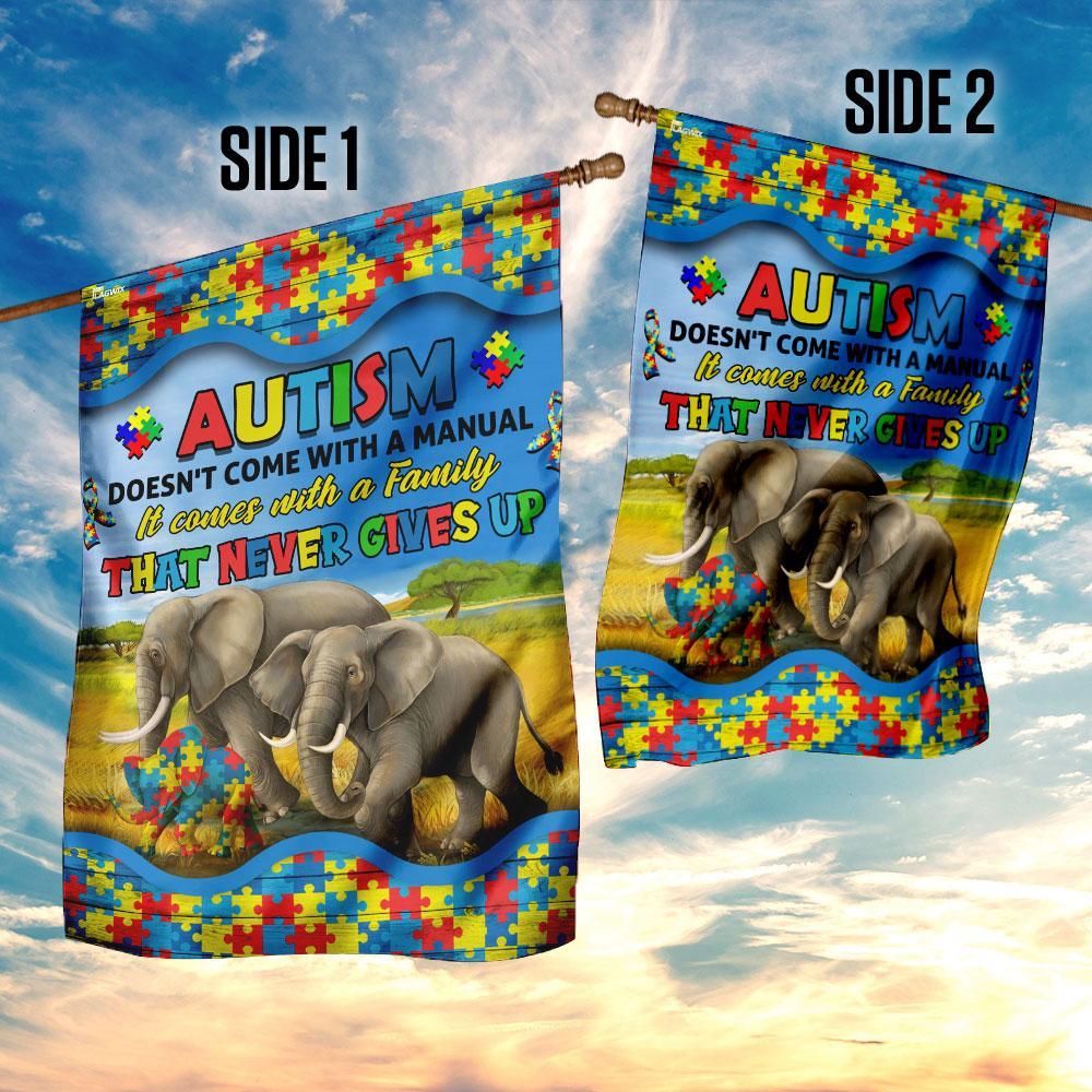 Elephant Family Autism Awareness Flag