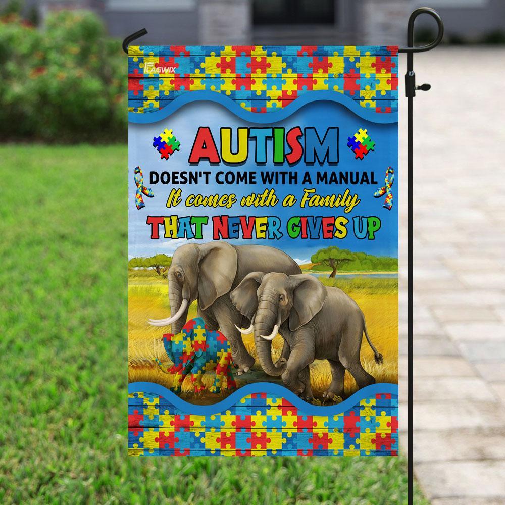 Elephant Family Autism Awareness Flag