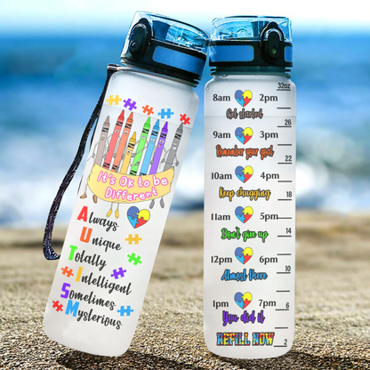 Autism Water Tracker Bottle: It’s Ok to Be Little Different