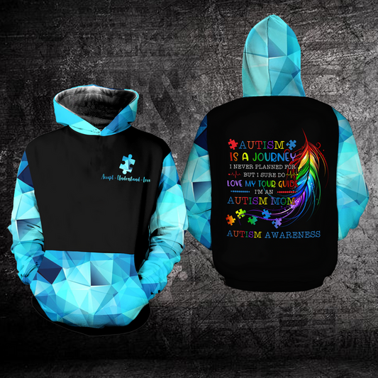 Autism Is A Journey Autism Mom Hoodie 3D