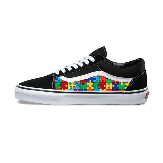 Autism Awareness Puzzle Color Vans Shoes