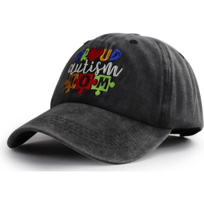 Proud Autism Mom Embroidered Cap