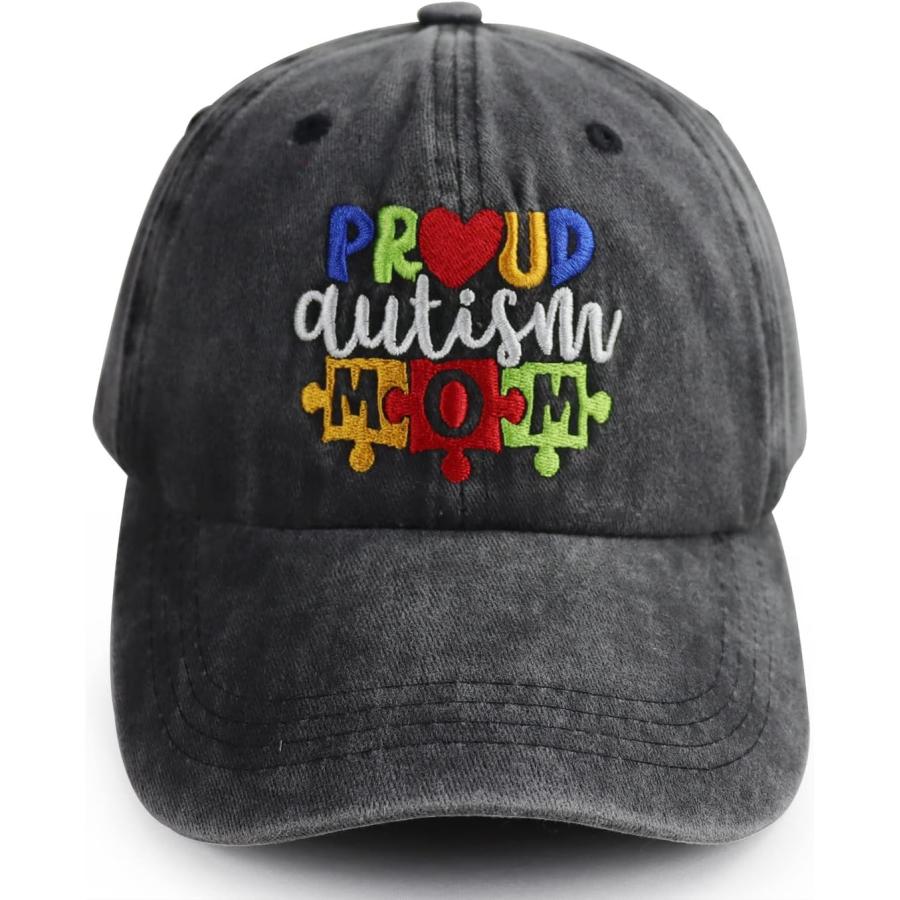 Proud Autism Mom Embroidered Cap