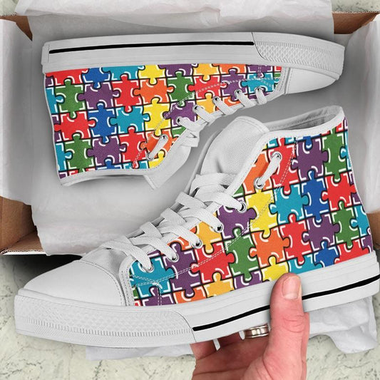 Gearhomies High Top Shoes Puzzle Autism