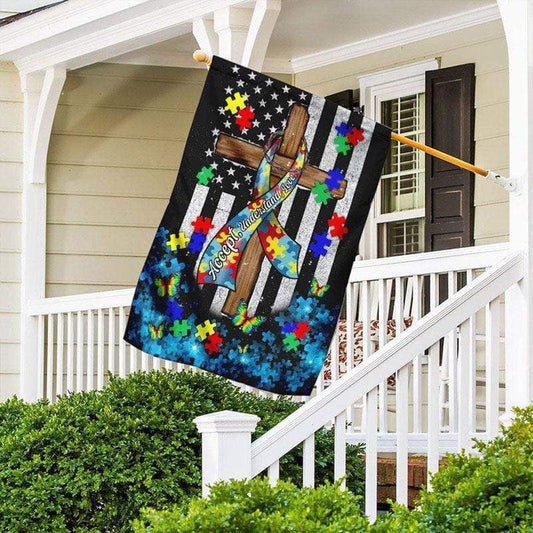 Autism American Acceptance Awareness House & Garden Flag