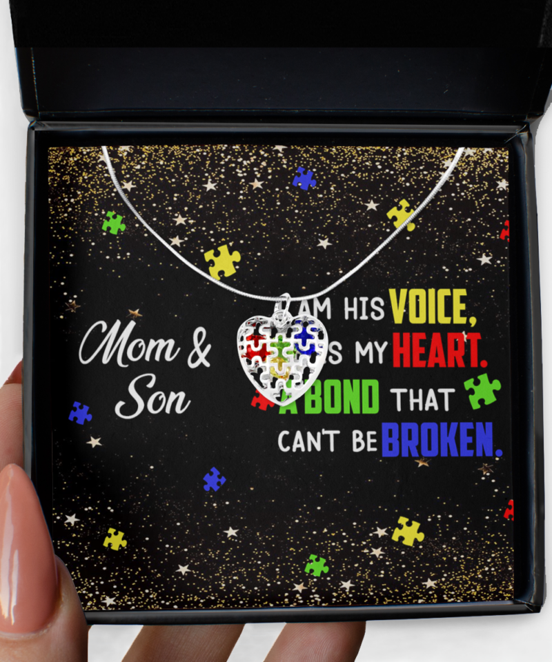 Mom & Son Autism Awareness Necklace