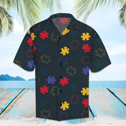 Puzzle Autism Aloha Hawaiian Shirt
