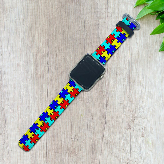 Autism Awareness Puzzle Watch Band