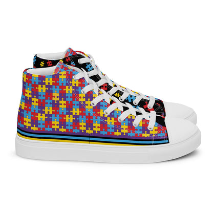 Autism Awareness Puzzle Color High Top Shoes