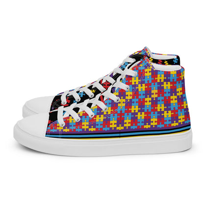 Autism Awareness Puzzle Color High Top Shoes