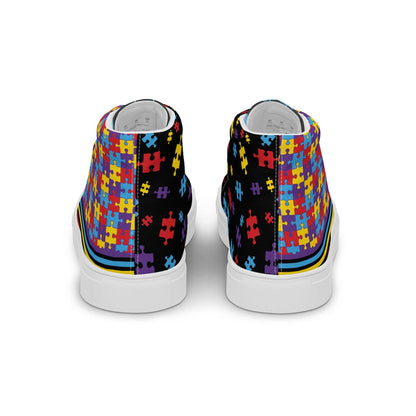 Autism Awareness Puzzle Color High Top Shoes