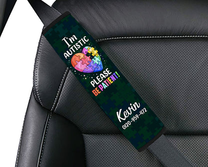 Personalized I am Autistic Seat Belt Cover, Be Kind, Autism Awareness