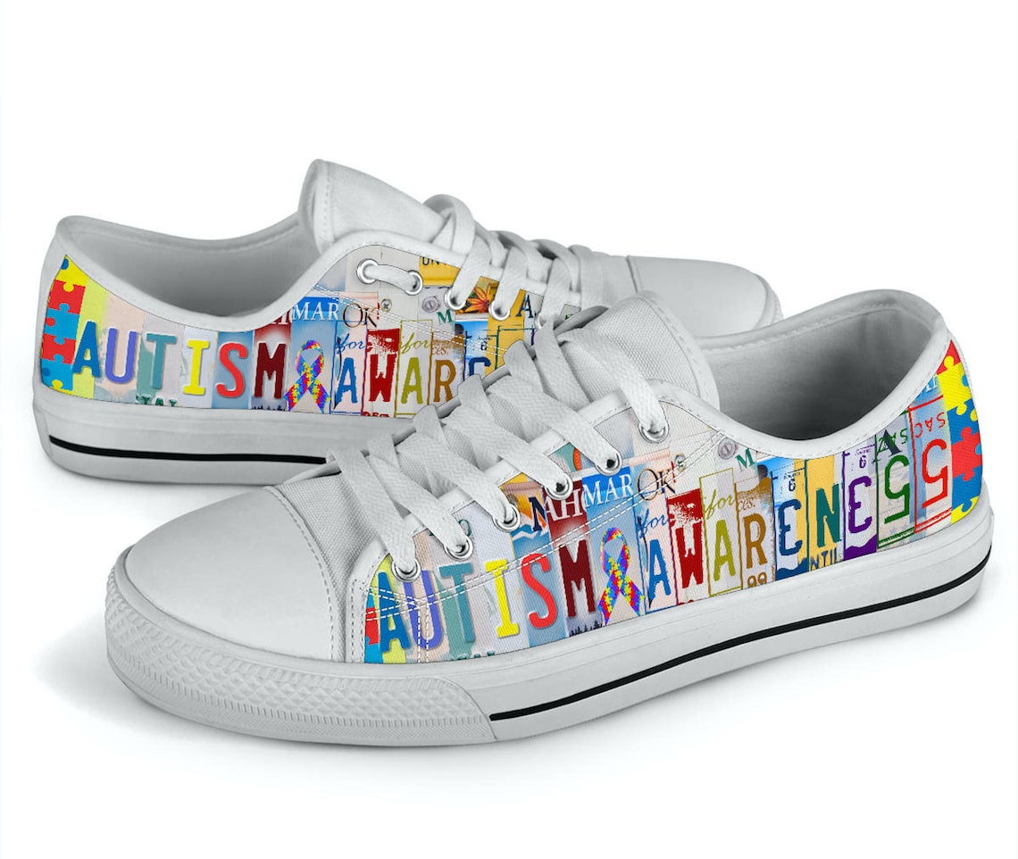 Autism Awareness Low Top Shoes Sneaker