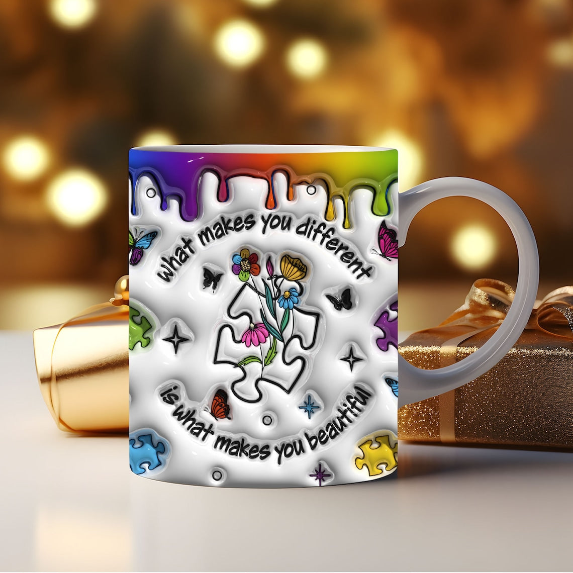 What Makes You Different Is What Makes You Beautiful Inflated Mug Wrap