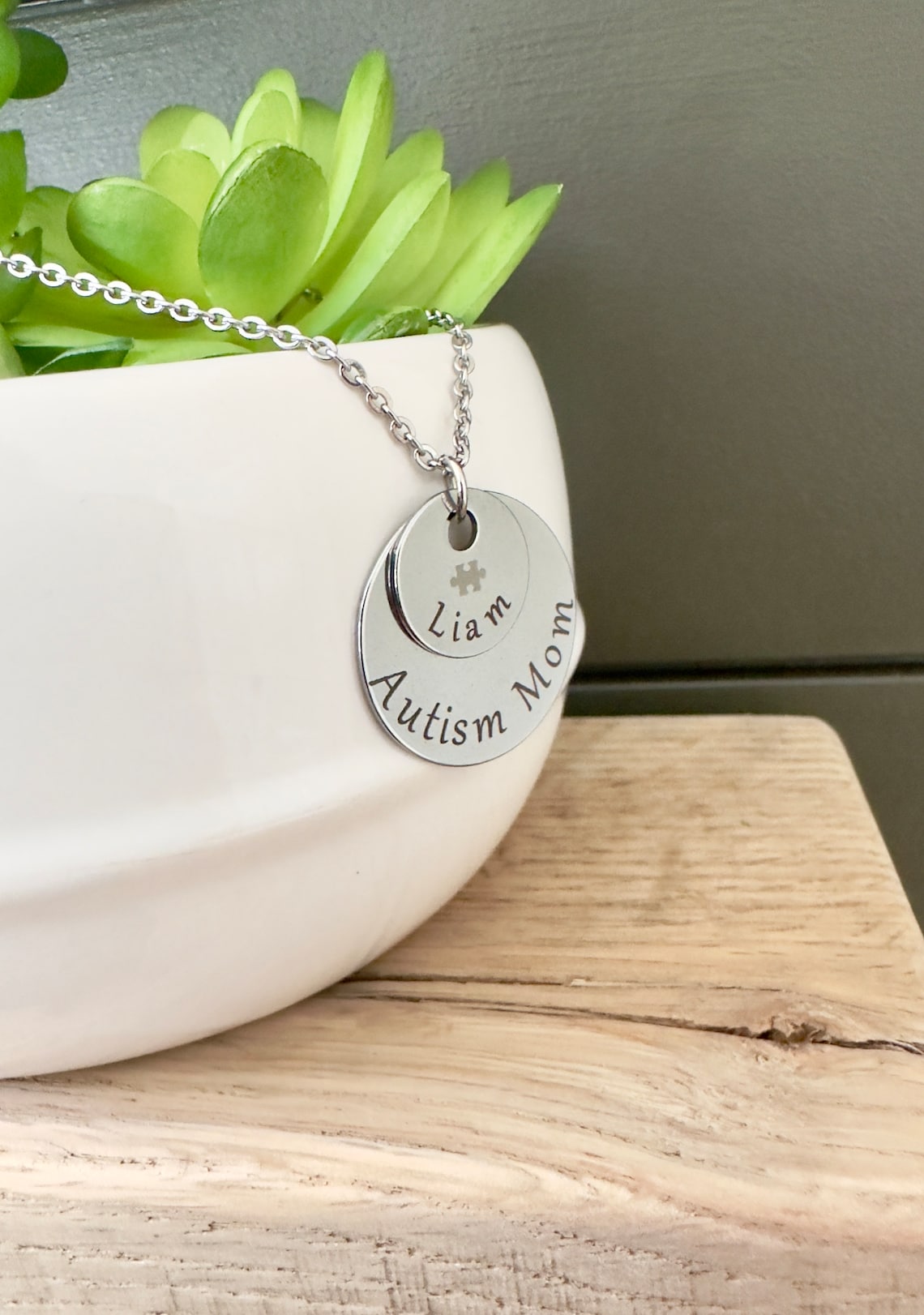 Personalized Autism Mom Necklace