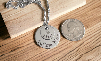 Personalized Autism Mom Necklace