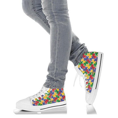 Autism Custom Name High Top Shoes