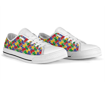 Autism Custom Name Low Top Shoes Sneaker