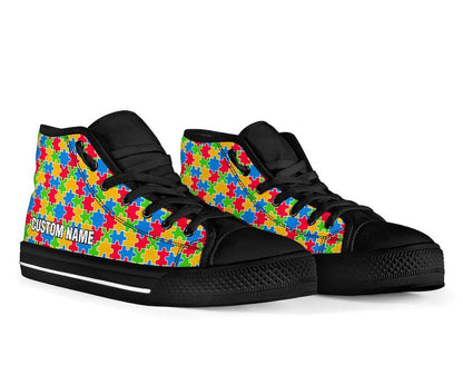 Autism Custom Name High Top Shoes Sneakers