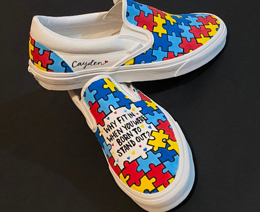 Personalized Autism Why Fit In When You Were Born To Stand Out Shoes