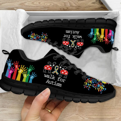 Walk For Autism Awareness Fitness Sneakers Shoes