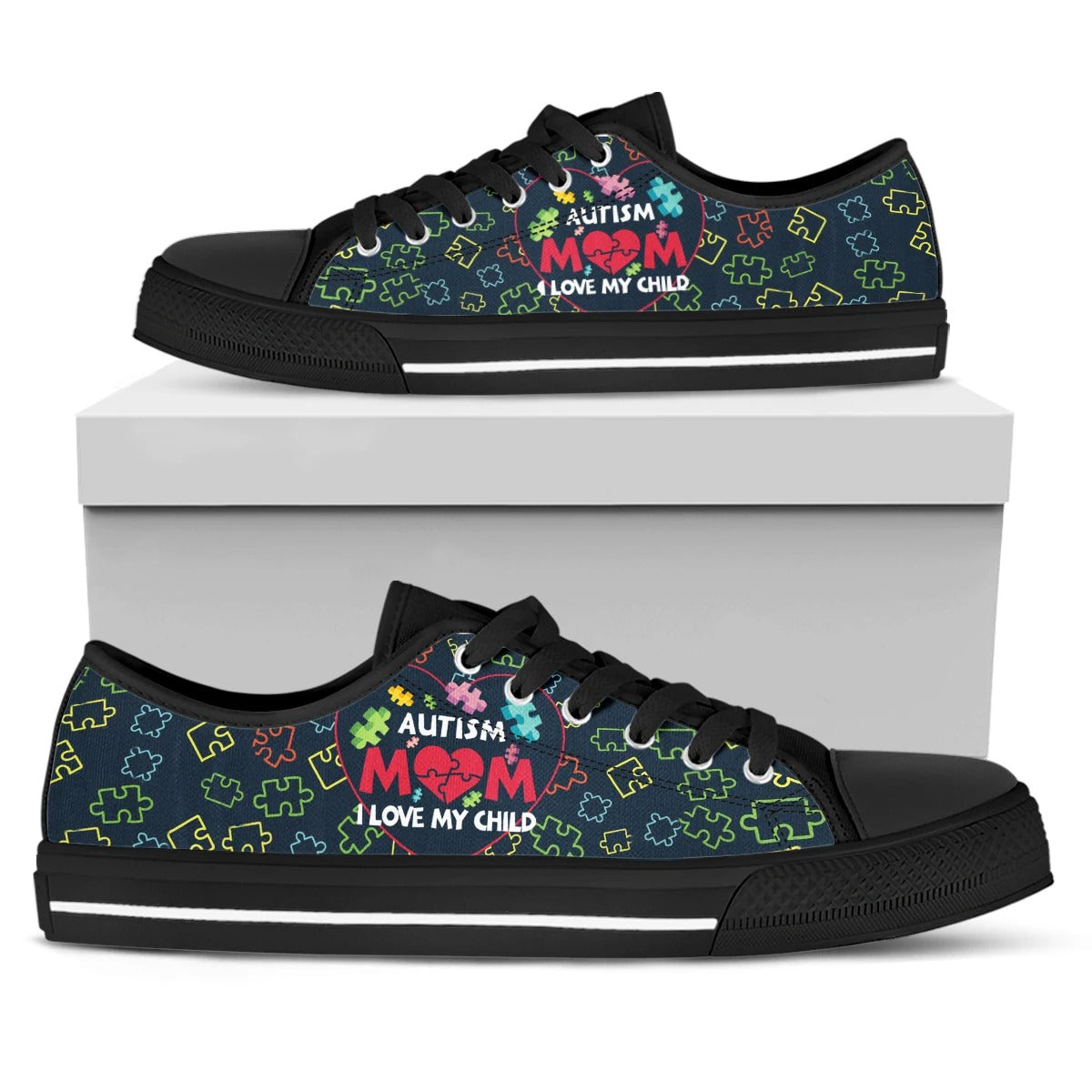 Autism Mom I Love My Child Low Top Shoes Sneakers