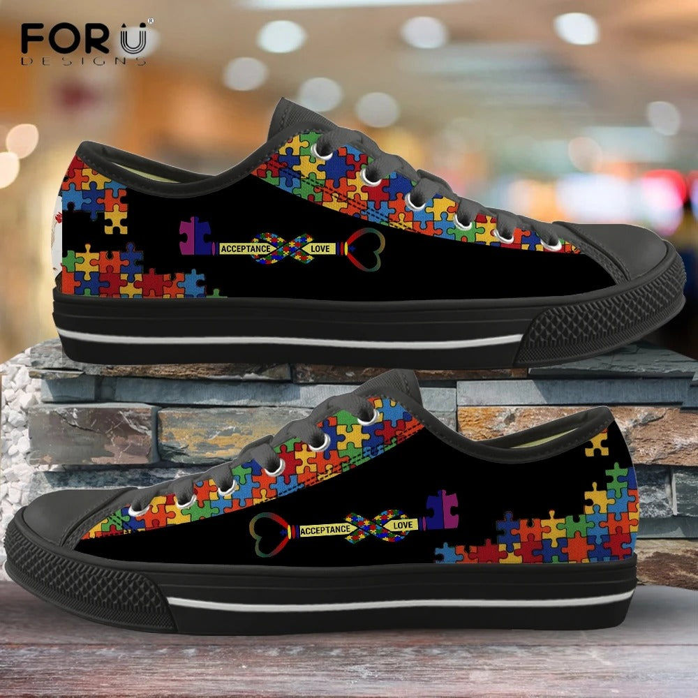 Autism Acceptance Love Low Top Shoes Sneakers