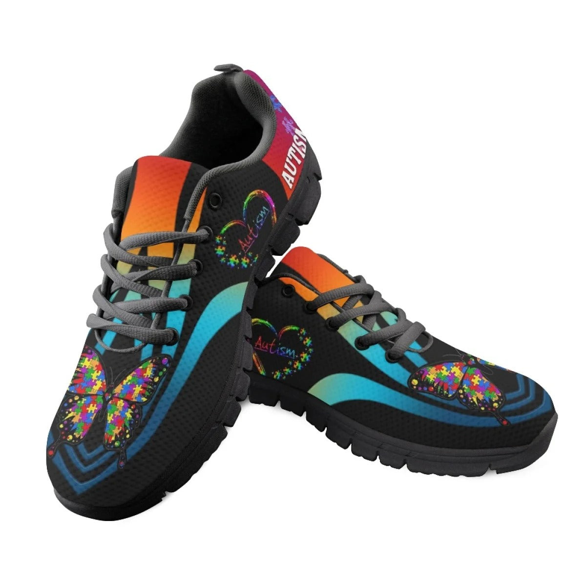 Autism Awareness Butterflies Pattern Fitness Sneakers Shoes