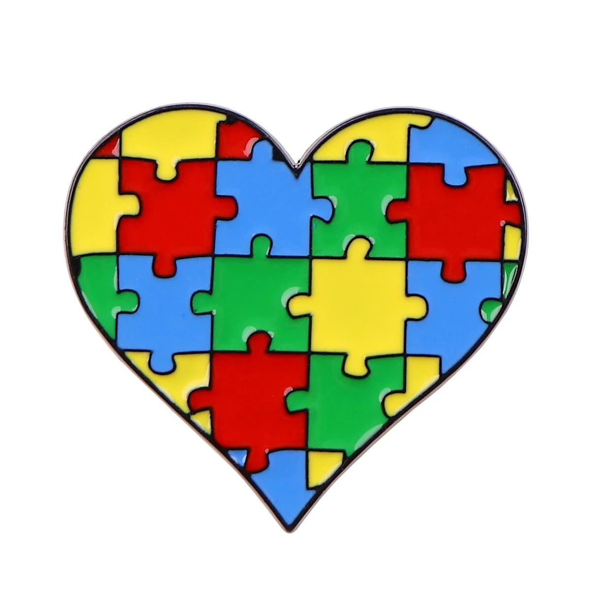 Autism Mom Enamel Pin Rainbow Puzzle Pieces Brooches Lapel Badges Autistic Kids Awareness Jewelry Gift