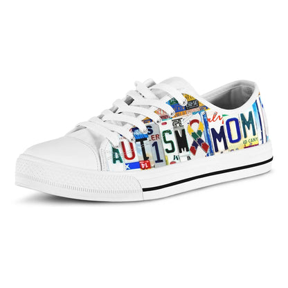 License Plate Autism Mom Women Canvas Shoes Low Top High Quality Sneakers for Girls Students