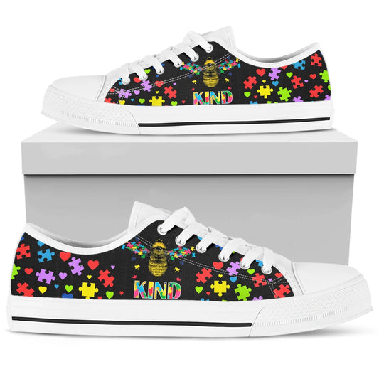 Autism Mom Bee Kind Low Top Shoes Sneakers