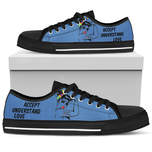 Strong Autism Mom Low Top Shoes Sneakers