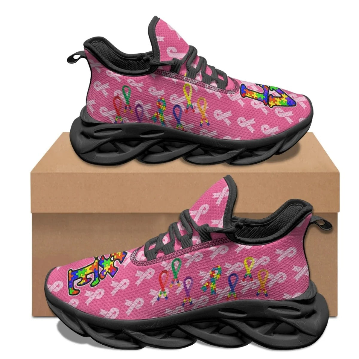 Autism Awareness Purple Love Max Soul Shoes Clunky Sneakers