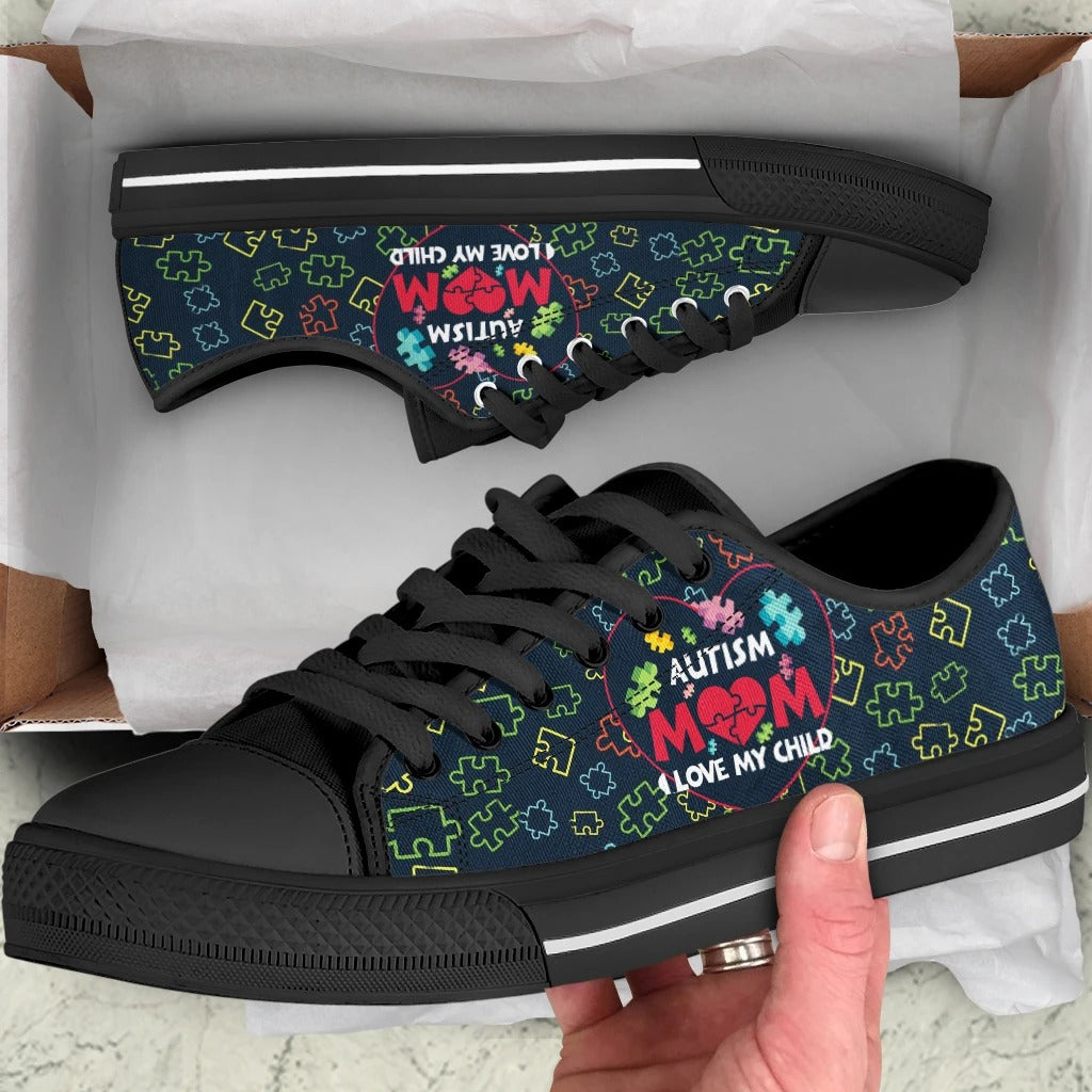 Autism Mom I Love My Child Low Top Shoes Sneakers