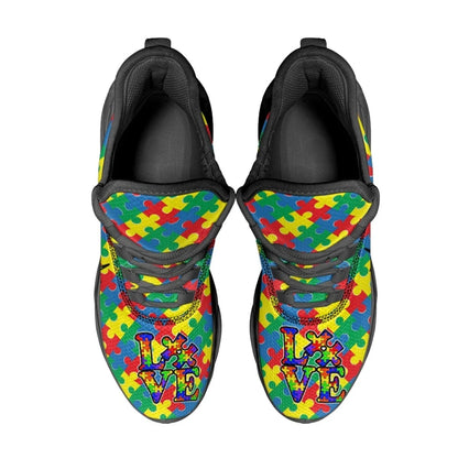 Autism Patterns Colorful Puzzle Max Soul Shoes Clunky Sneakers