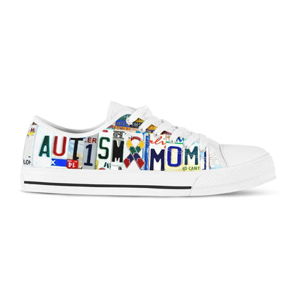 License Plate Autism Mom Women Canvas Shoes Low Top High Quality Sneakers for Girls Students