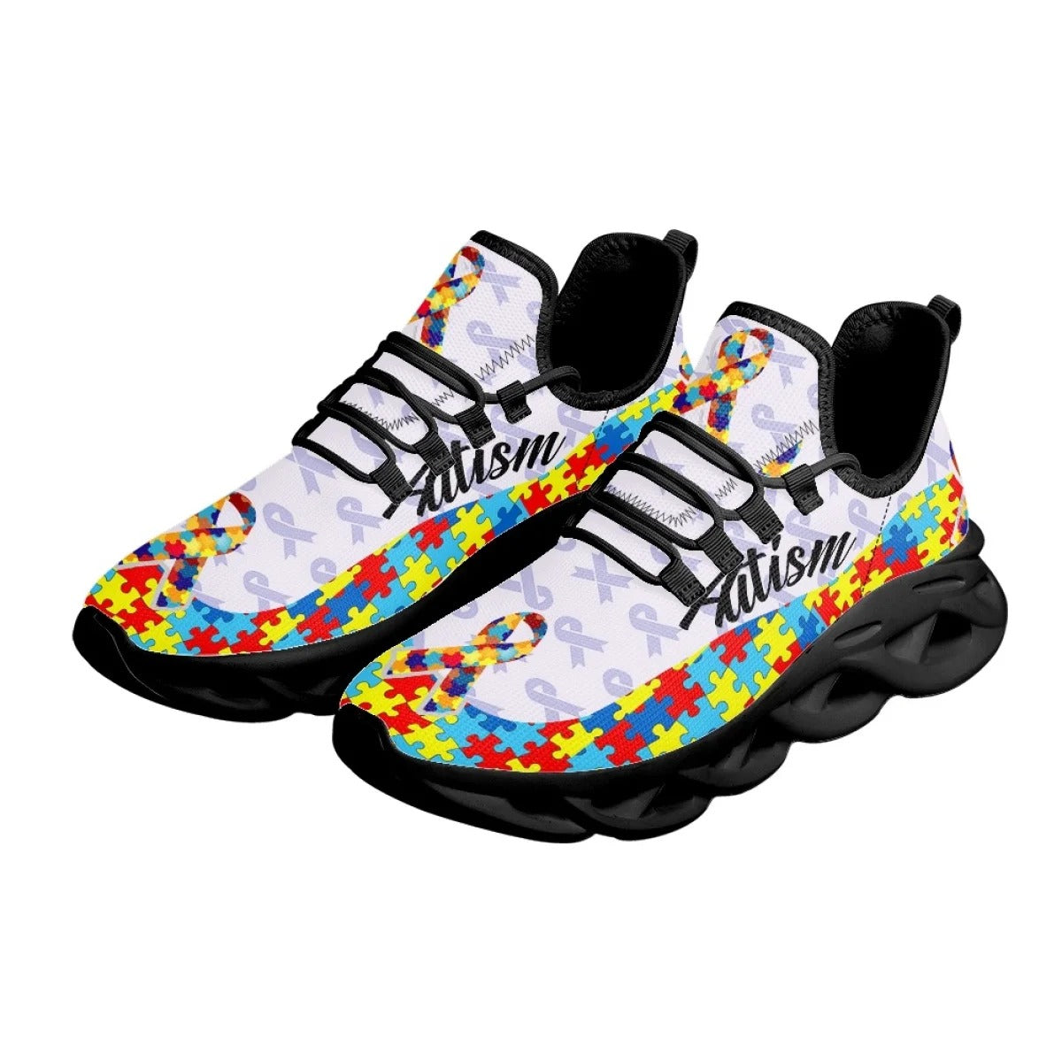 Autism Awareness Ribbon Max Soul Shoes Clunky Sneakers