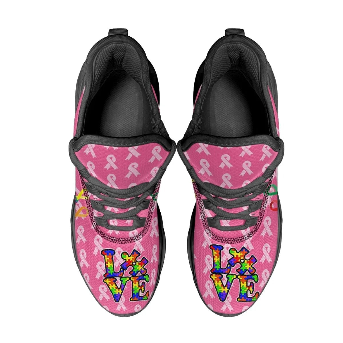 Autism Awareness Purple Love Max Soul Shoes Clunky Sneakers