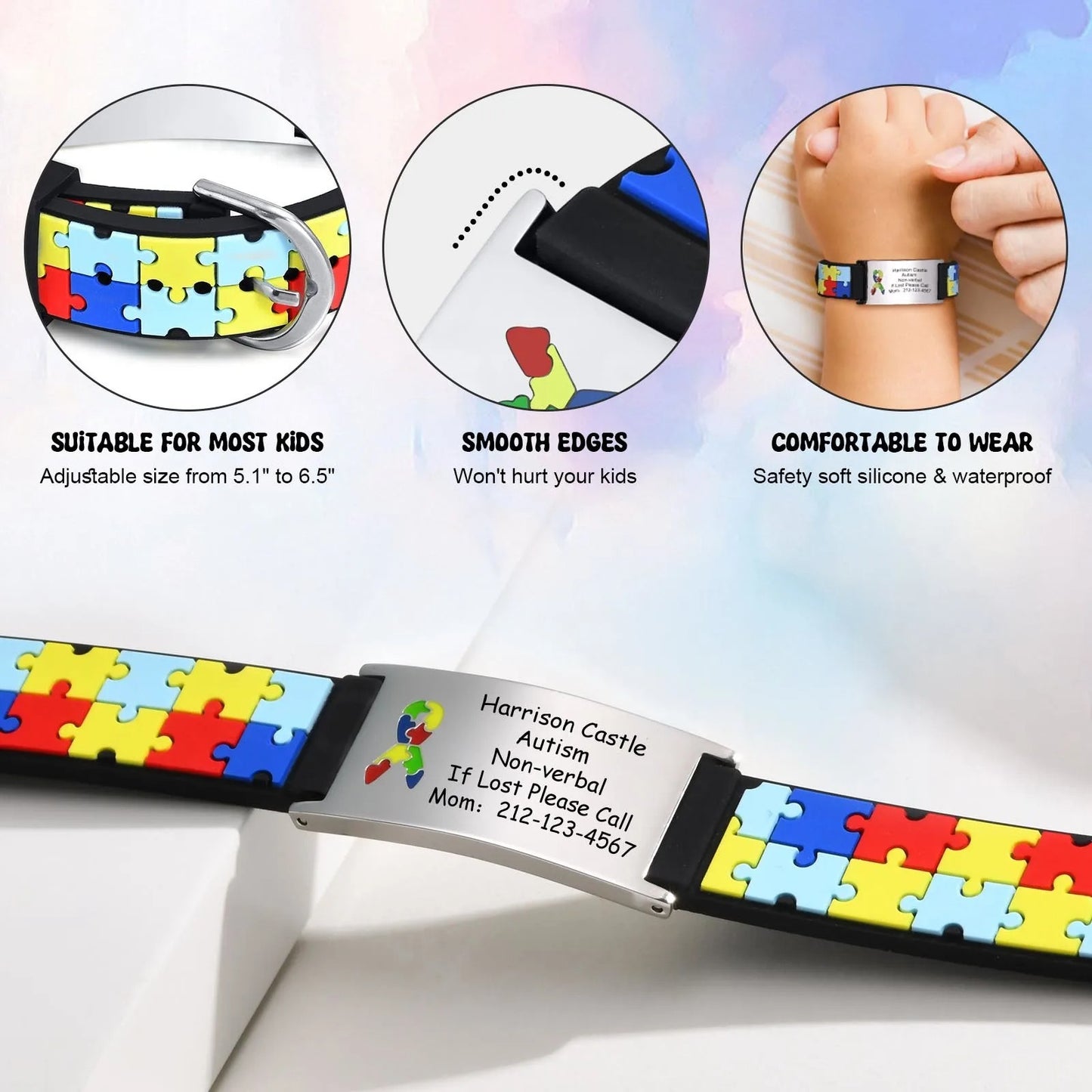 Children's Autism Awareness Medical Alert Bracelet