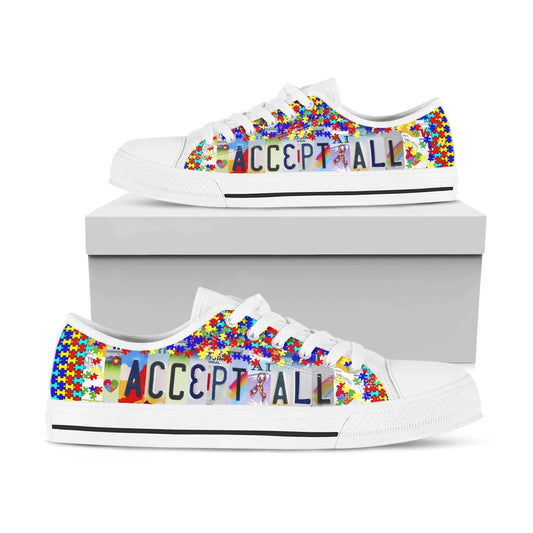 Accept All Autism Sneakers Women's Shoes