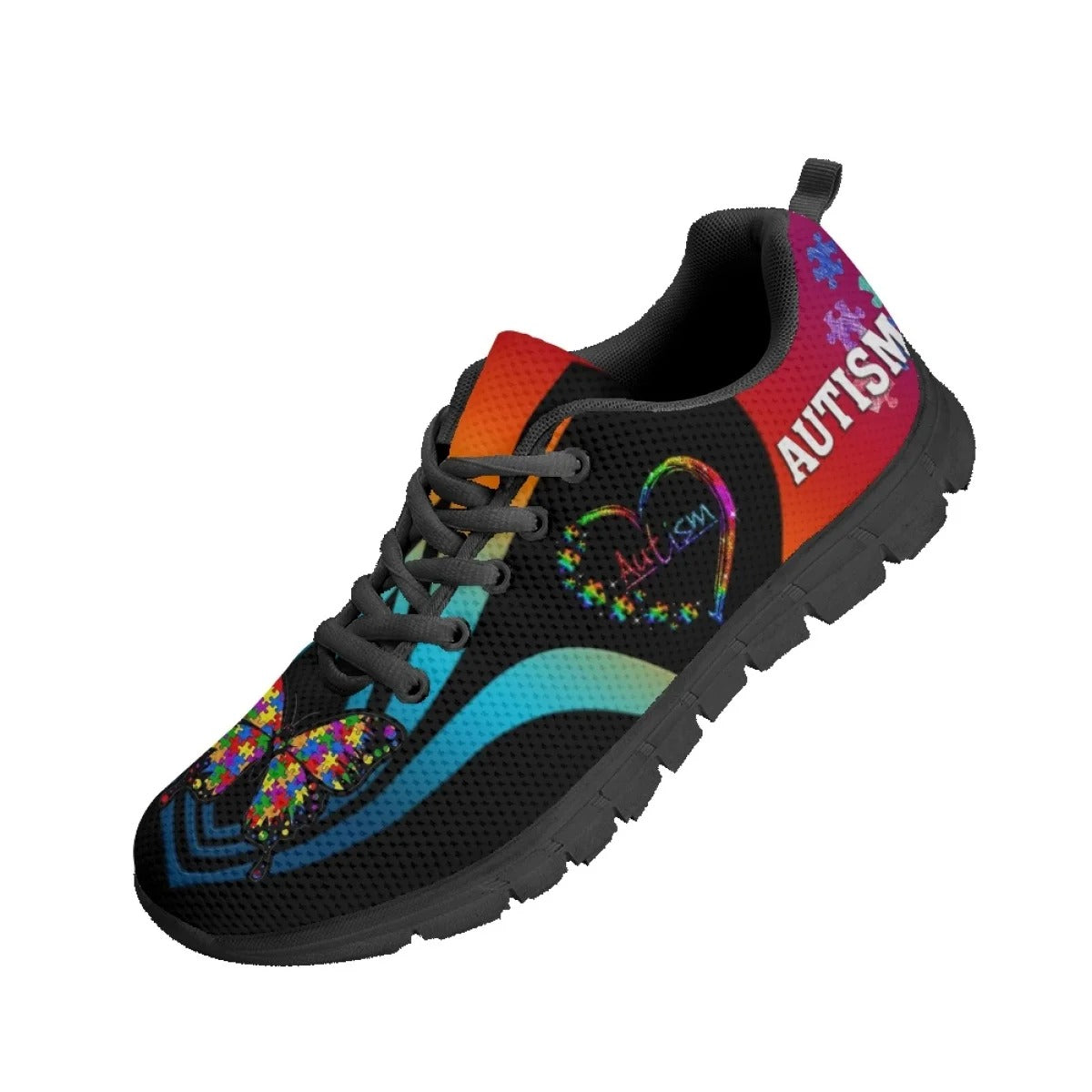 Autism Awareness Butterflies Pattern Fitness Sneakers Shoes