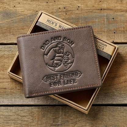 Autism Dad And Son Leather Wallet Best Friend For Life