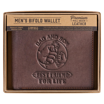 Autism Dad And Son Leather Wallet Best Friend For Life