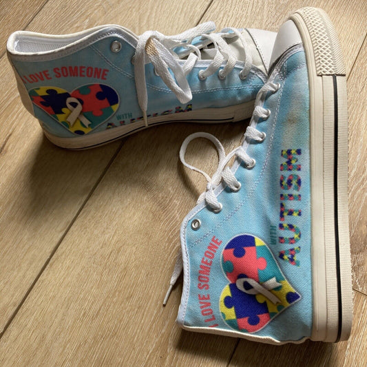 I Love Someone With Autism High Top Shoes Sneakers