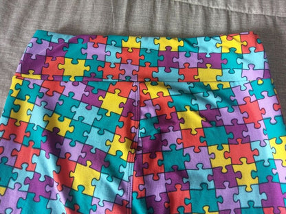 Puzzle Piece Autism Awareness Leggings