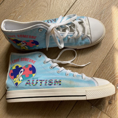 I Love Someone With Autism High Top Shoes Sneakers