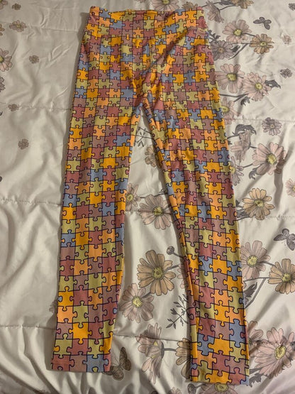 Puzzle Piece Autism Awareness Leggings