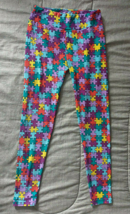 Puzzle Piece Autism Awareness Leggings