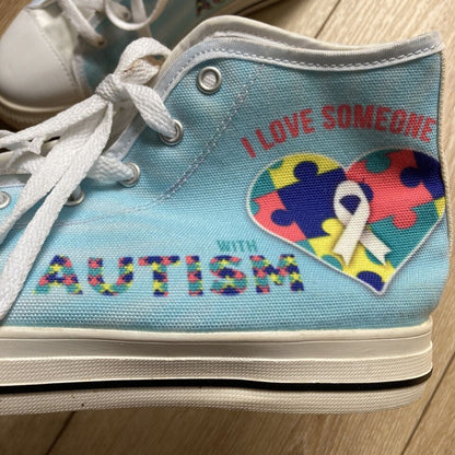 I Love Someone With Autism High Top Shoes Sneakers